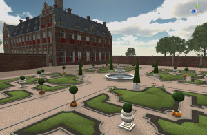 Reconstructie van de tuinen bij het paleis van koning Frederik V van de Palts te Rhenen. Virtueel ontwerp naar de situatie rond 1630 (2012-2014).